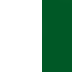 White / Dark Green